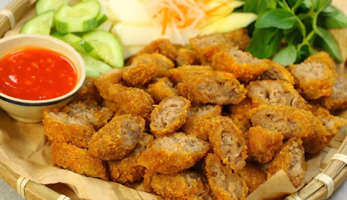 best foods in hanoi - Fried Fermented Pork Rolls tam thuong