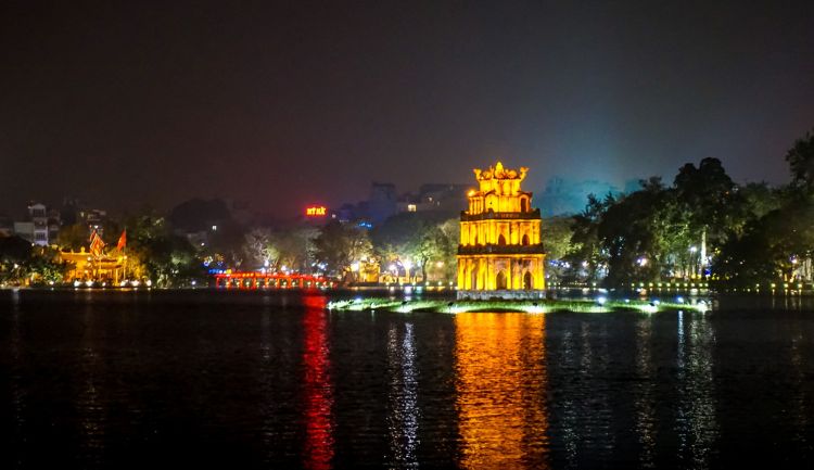 Turtle Tower at night