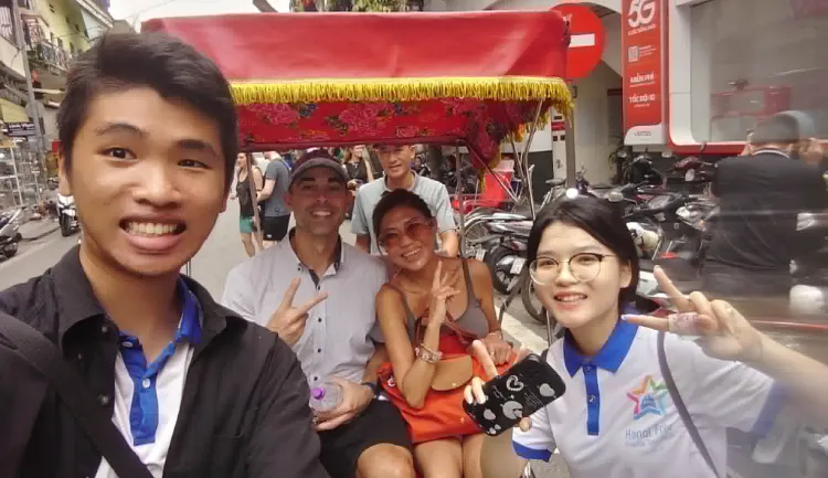 getting around hanoi - cyclo