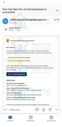 Vietnam Digital Arrival Card - mail confirmed