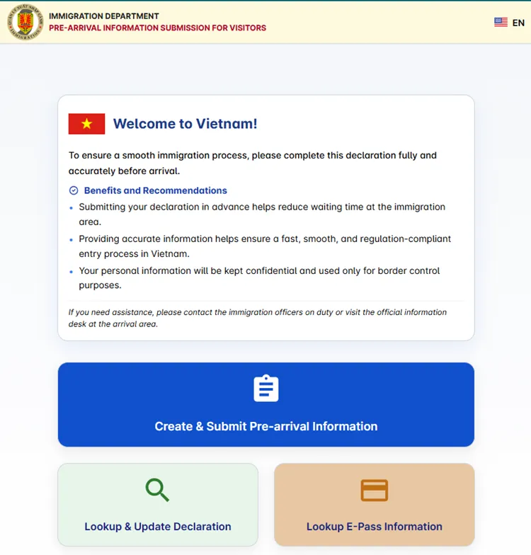 pre-arrival immigration vietnam