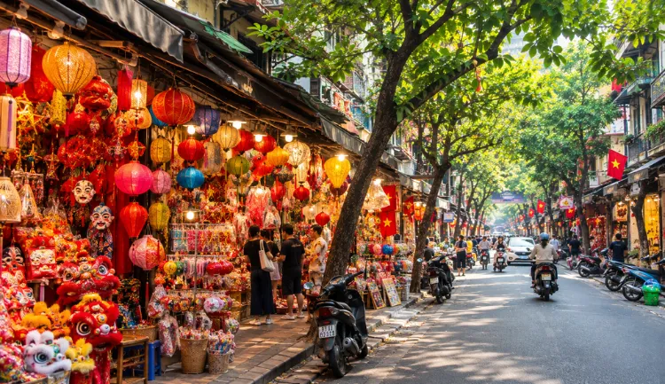Famous Streets in Hanoi hang ma Street